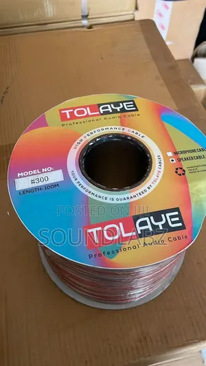Tolaye 2in1 Speaker Cable
1. Pure Copper
2. Bundle Size = 100 Meters