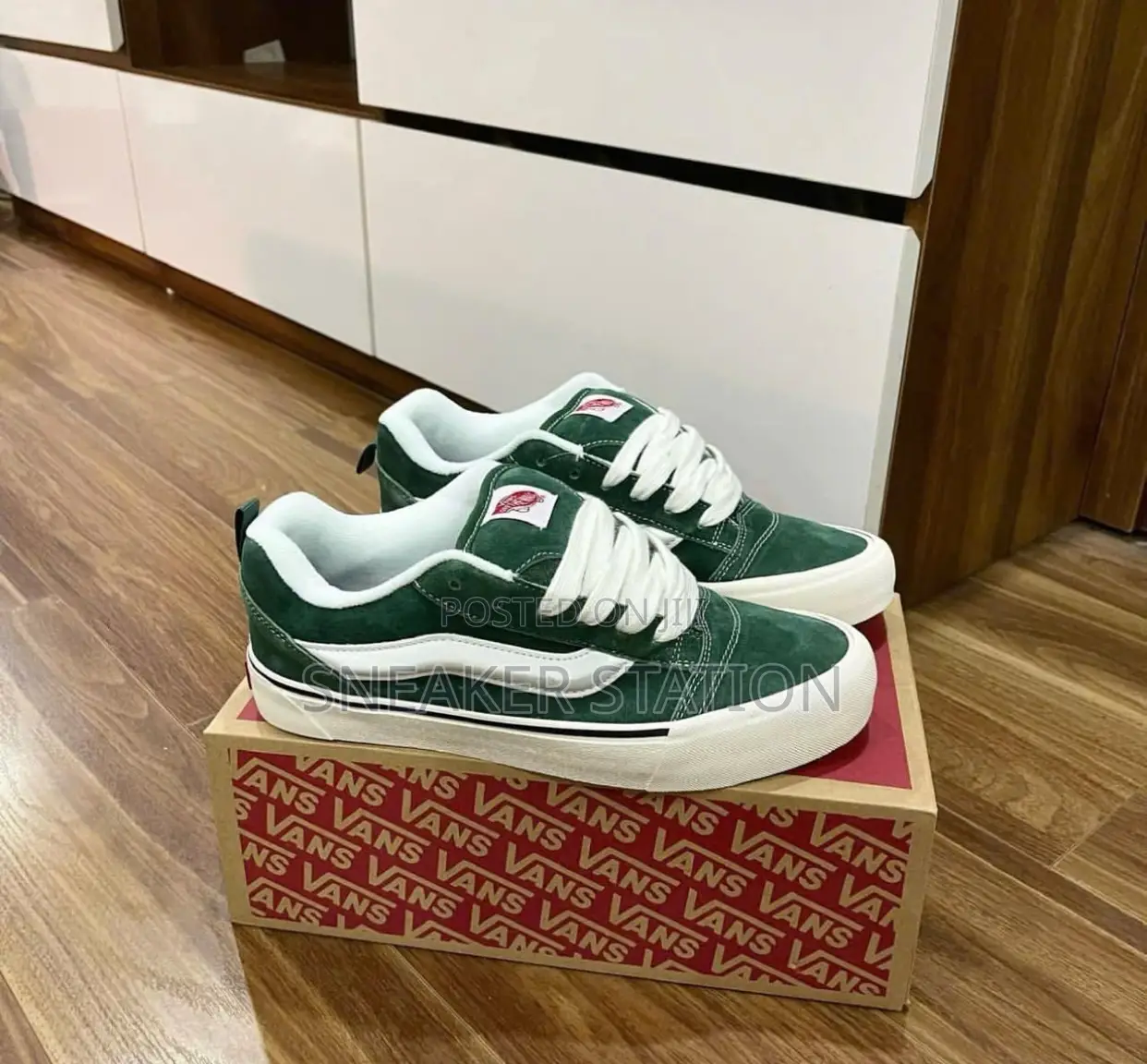Vans Knu Skool Sneaker Green/White