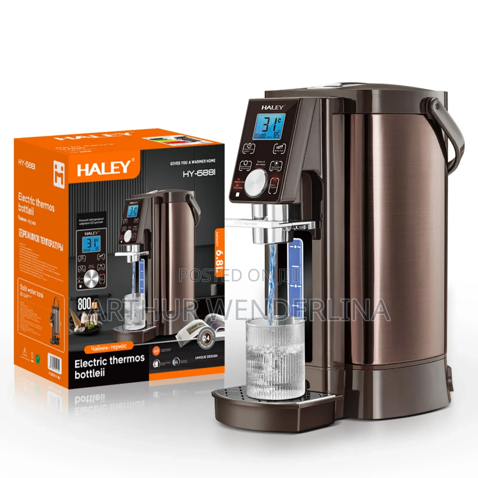 High Quality Electric Thermo Pot High Capacity 6.8l Litre Stainless