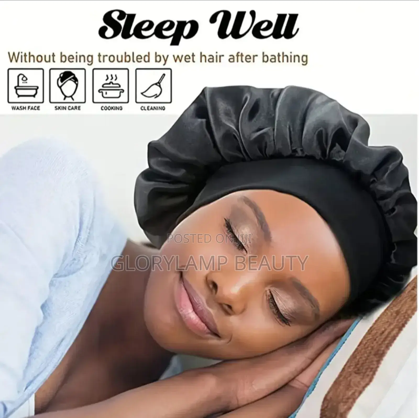 Satin Silk Bonnet Hair Cap For Sleeping - Adjustable, Multi-color