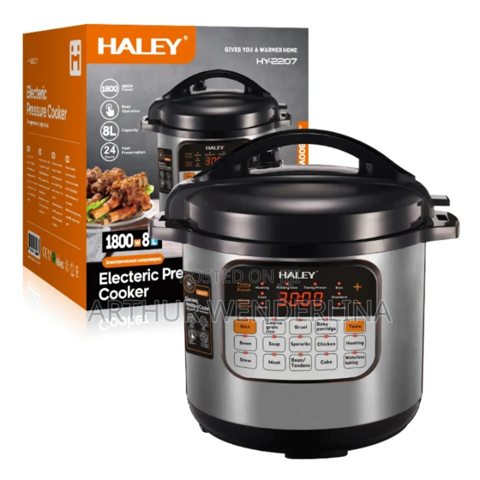 Haley Pressure Cooker 8liters
