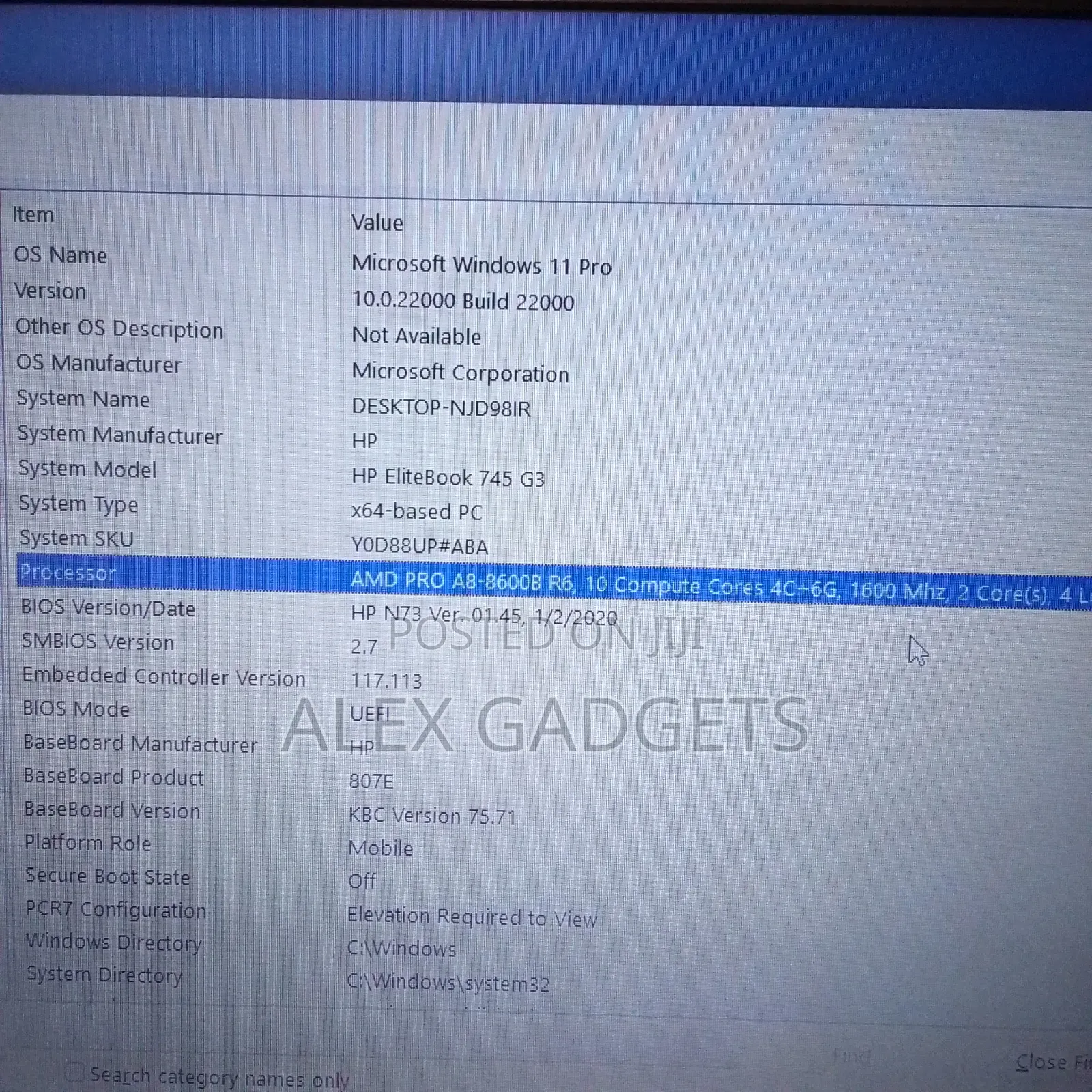 Laptop HP EliteBook 745 8GB AMD A8 SSD 256GB