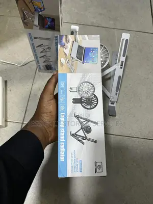 Metal Laptop Stand With With Detachable Fan