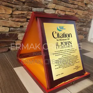 A4 Wooden Plaque With Case