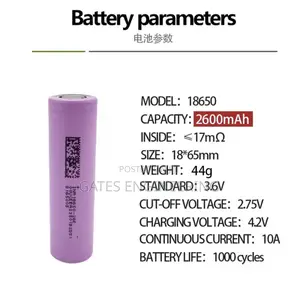 Lithium Ion Batteries and 18650 Batteries 2600 Mah