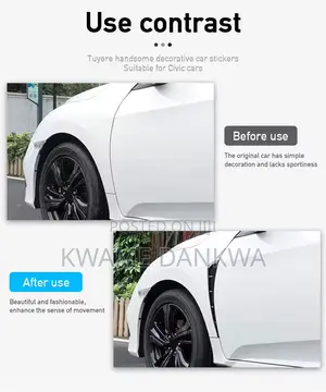 Universal 2 Pcs Decorative Car Fender Side Airflow Spoiler