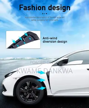 Universal 2 Pcs Decorative Car Fender Side Airflow Spoiler