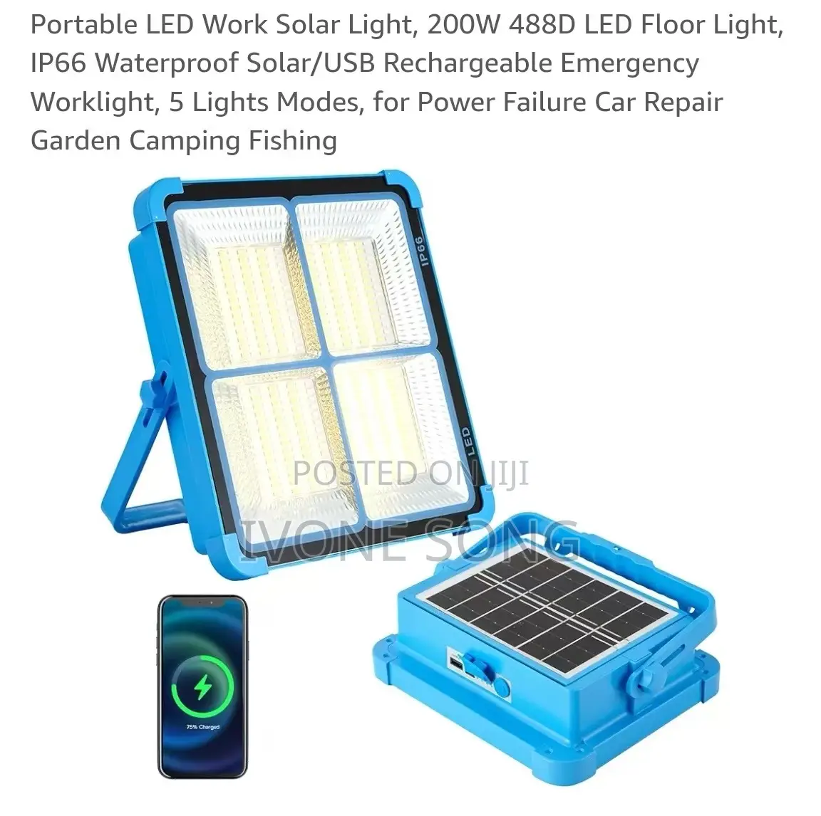 Portable Led Light, Back Up Light, 200w