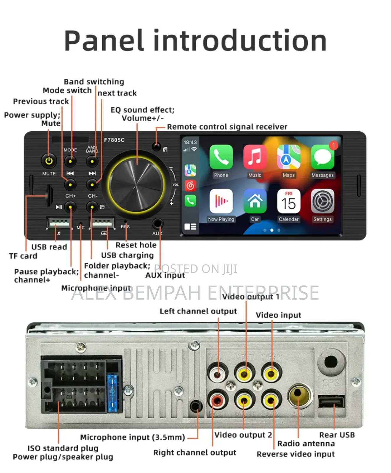 Car Universal 1 Din Mp5