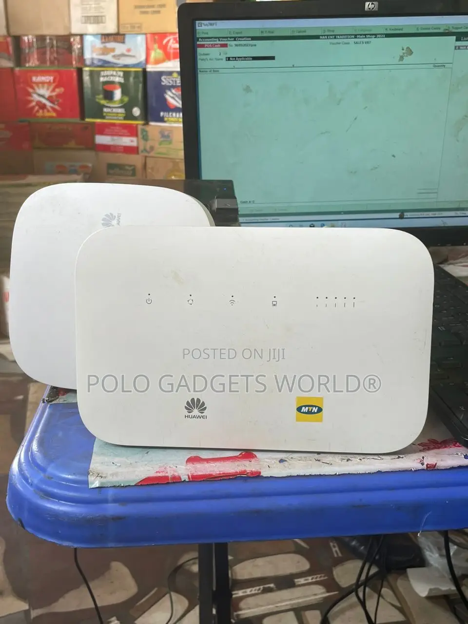 Neatly Used MTN Turbonet Router and Omni Antenna (No Sim)