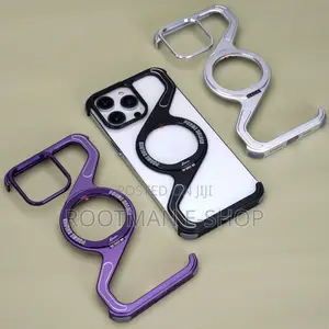 Metal Frameless Phone Case Magnetic Charging 360 Holder for iPhones