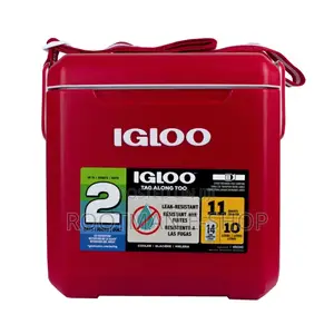 Tag Along Igloo Too Cooler W/Adjustable Strap 14 Cans Red