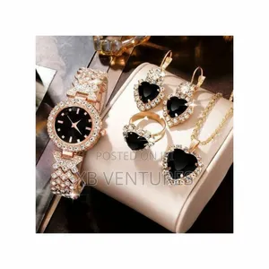 Women's Fashion Retro Quartz Watch Crystal Jewelry Set