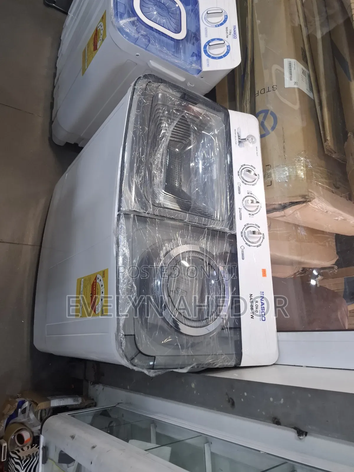 Energy Guide Nasco Washing Machine 8kg Semi-Automatic Available