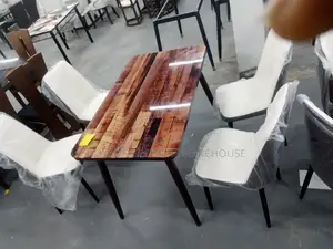 4 Seater Glass Table Diningset