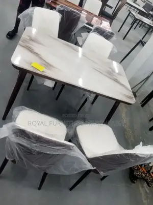 Marble Top 4 Seater Dining Set