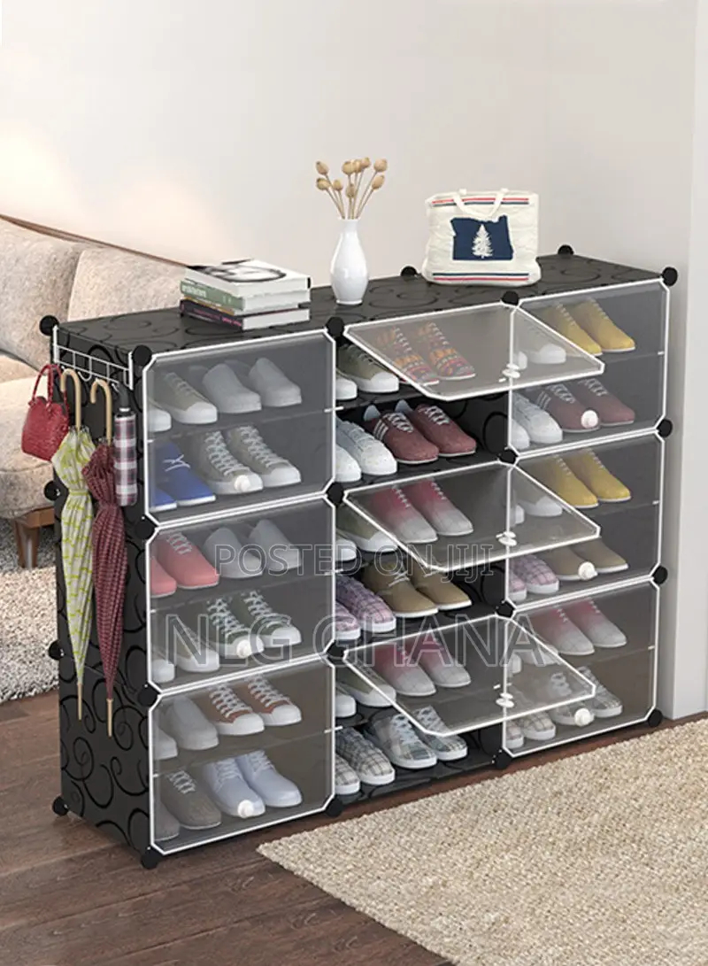 18-Layer 9 Cubes Heavy-Duty Shoe Stand With Hanger. Ghx6729