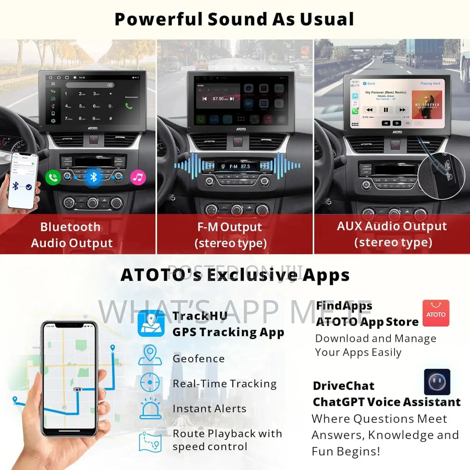 Atoto [Android 4+32g] Portable Carplay Car Stereo,