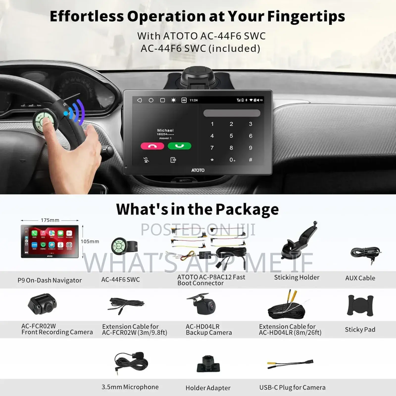 Atoto [Android 4+32g] Portable Carplay Car Stereo,