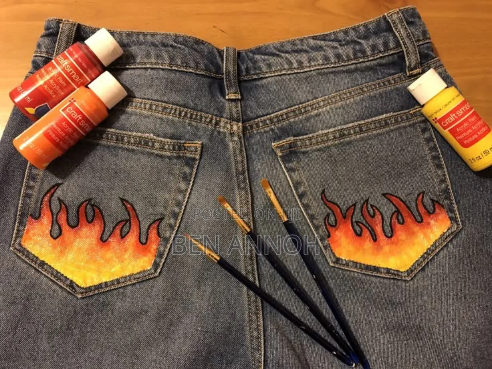 Acrylic on Jeans