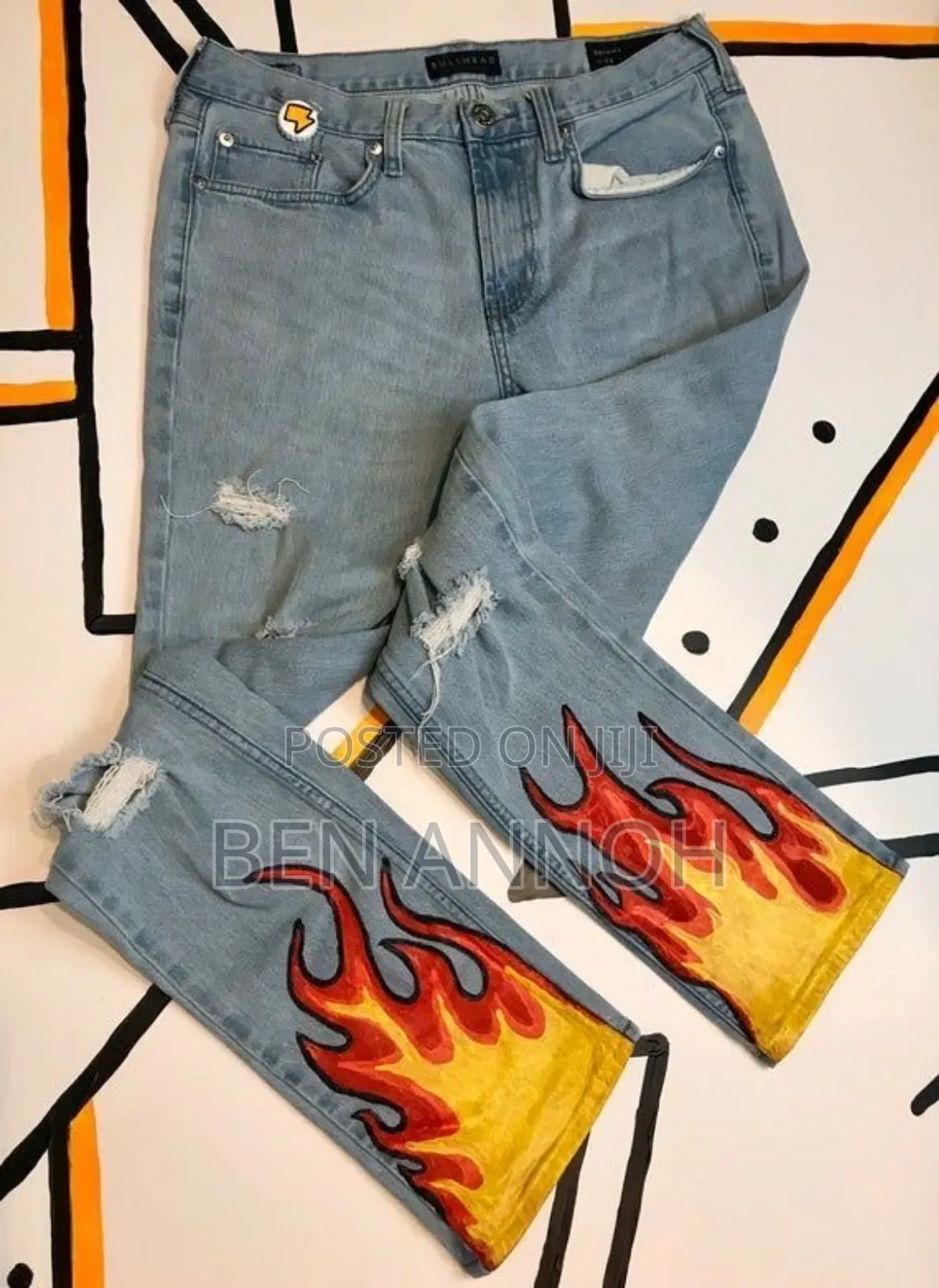 Acrylic on Jeans