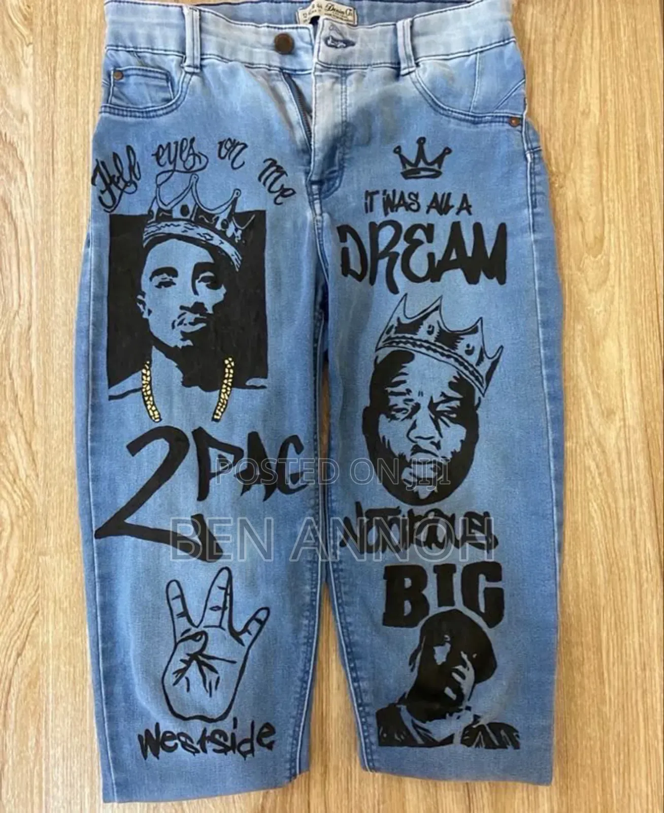 Acrylic on Jeans