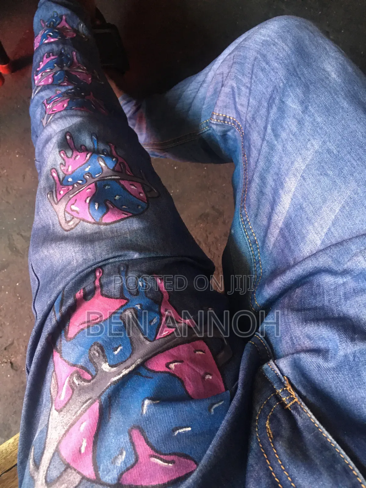 Acrylic on Jeans