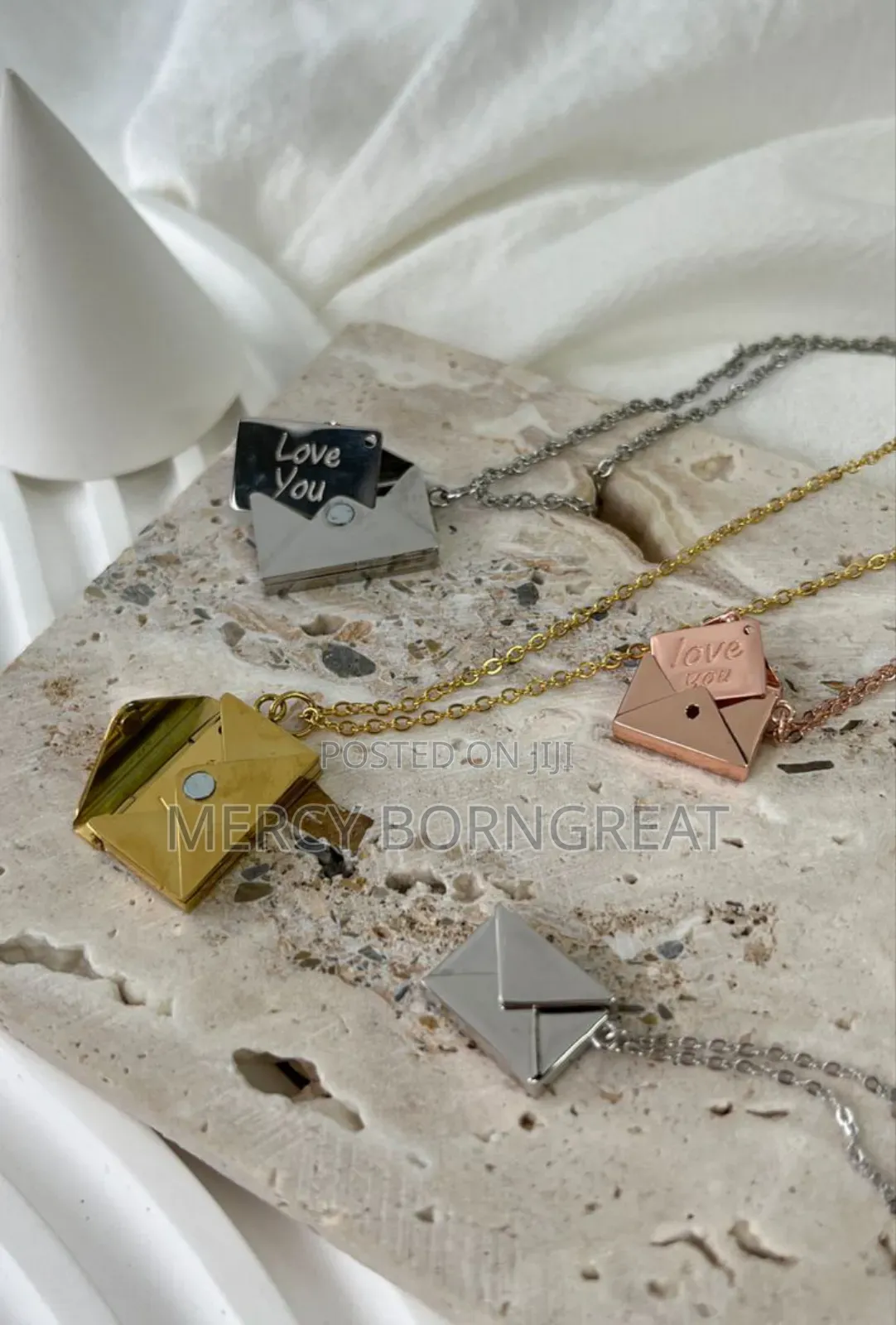 Love You Envelope Necklace
