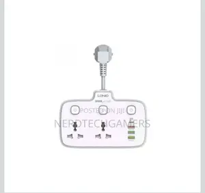 Ldnio. Sc2413 Universal Outlets Power Strip Tower 20w, 2 Power - White