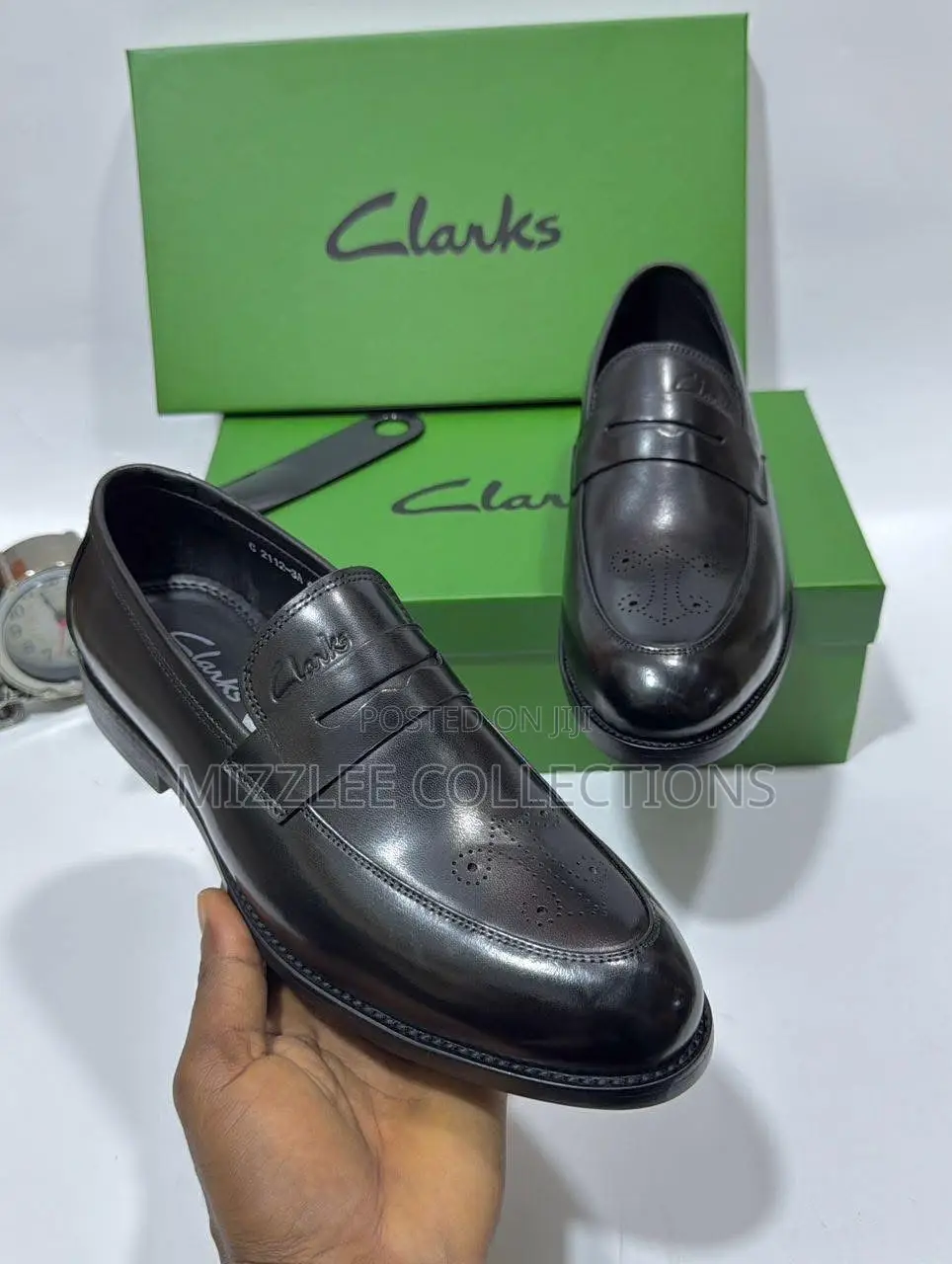 Black Leather Easy Wear Clark’S Loafers