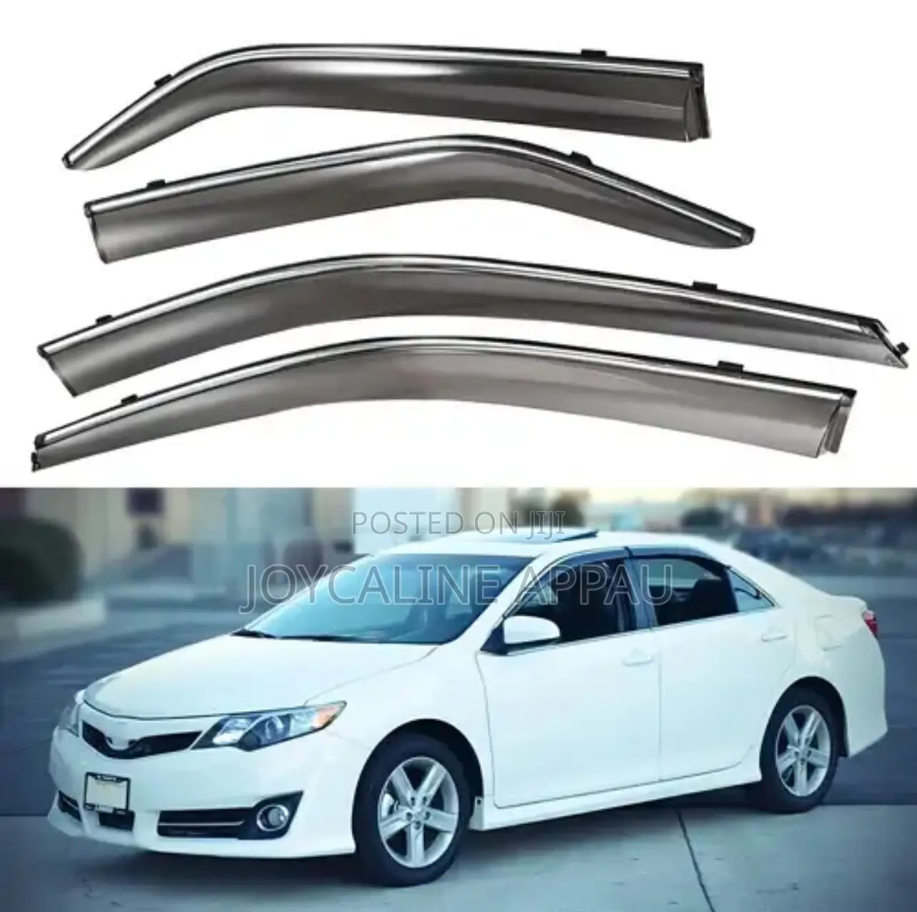 Toyota Camry 2012 to 2017 Window Door Visor/Rain Guard Chrome