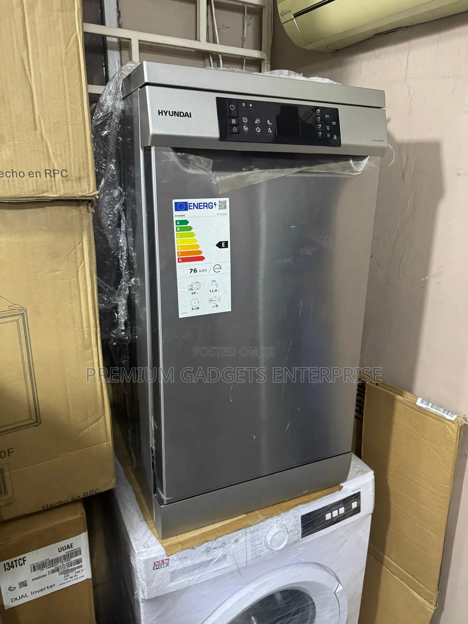 Hyundai 45cm Stainless Steel Dishwasher 10 Place Settings Dishwasher