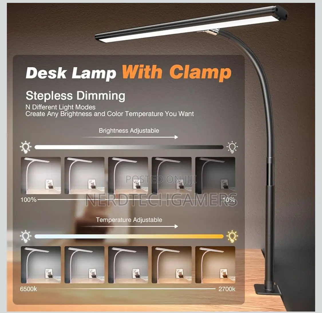 Led Desk Lamp For Office Home, Eye-caring Desk Light