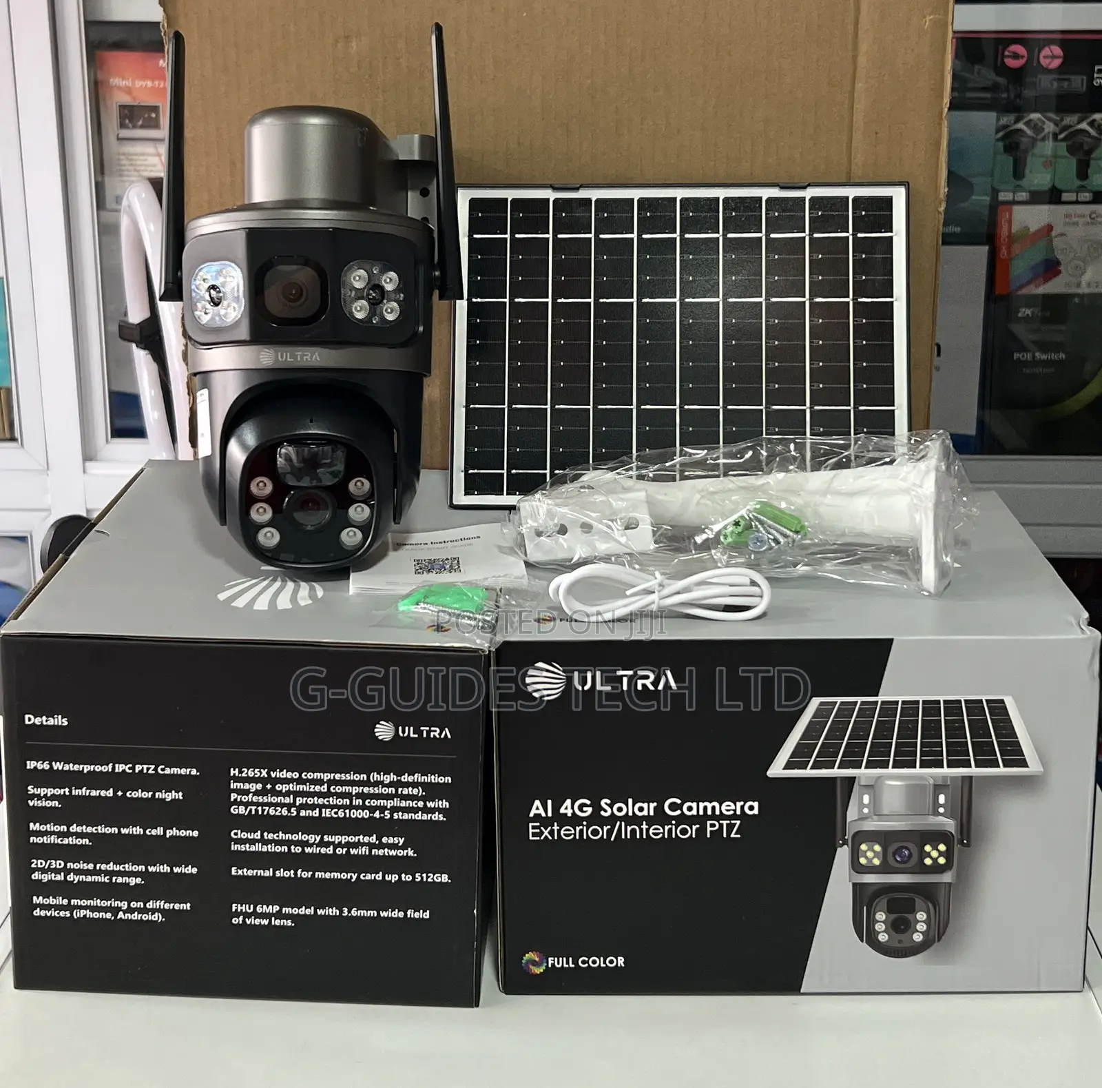 Ultra Ai Dual-Lens Wifi Solar Camera 6mp, Ultra Wi-Fi Solar PTZ Camera