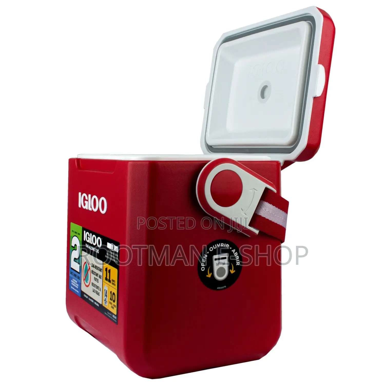 Tag Along Igloo Too Cooler W/Adjustable Strap 14 Cans Red