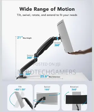 Huanuo Single Monitor Arm for 40 Inch Screens,