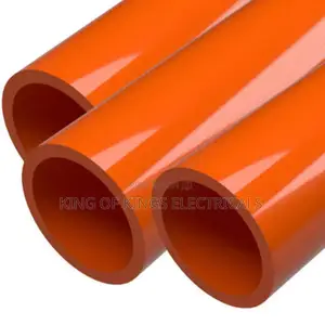 Heavy-Duty Focus Orange PVC Conduit Pipe–Electrical Wiring Protection