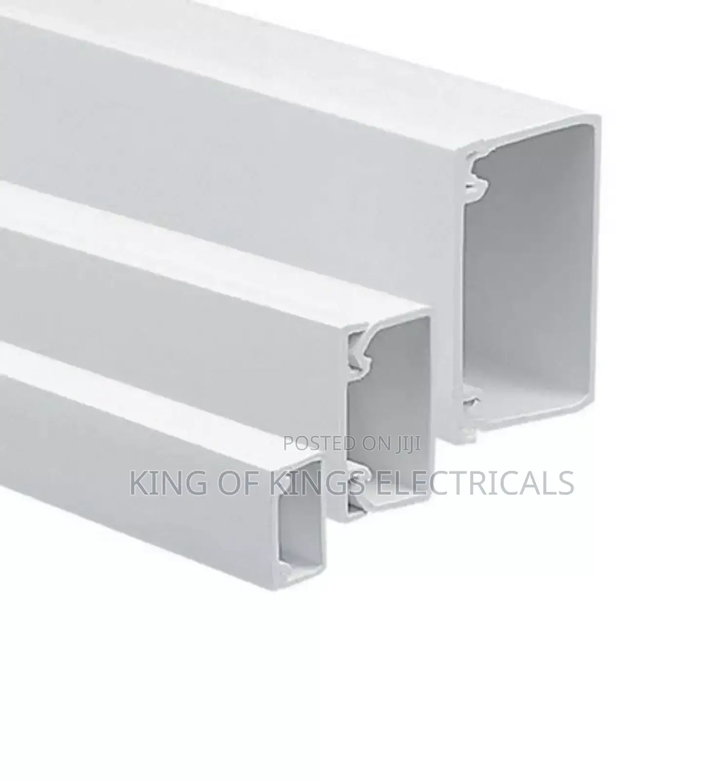 50x75mm PVC Trunking Cable Management Duct – White