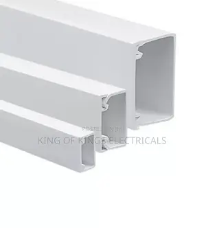 50x75mm PVC Trunking Cable Management Duct – White