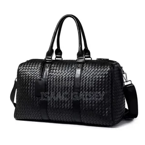 Large Capacity Trendy Woven Duffel Travel Bags