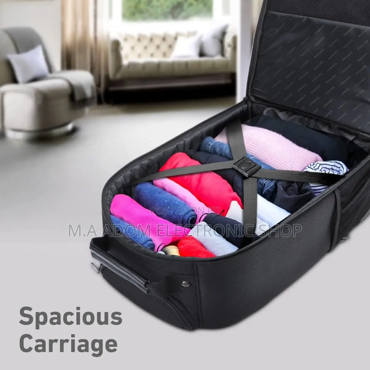 Promate Traveling/ Laptop Trolley Bag With Wheels