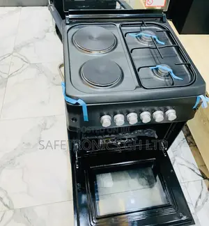 Black Sleek Anti Rust Gas Electric Cooker 2-2 60-60
