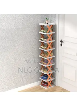 9-Layer Plastic Shoe Rack Space Saving Multi-Layer Door Bath Tvx9073