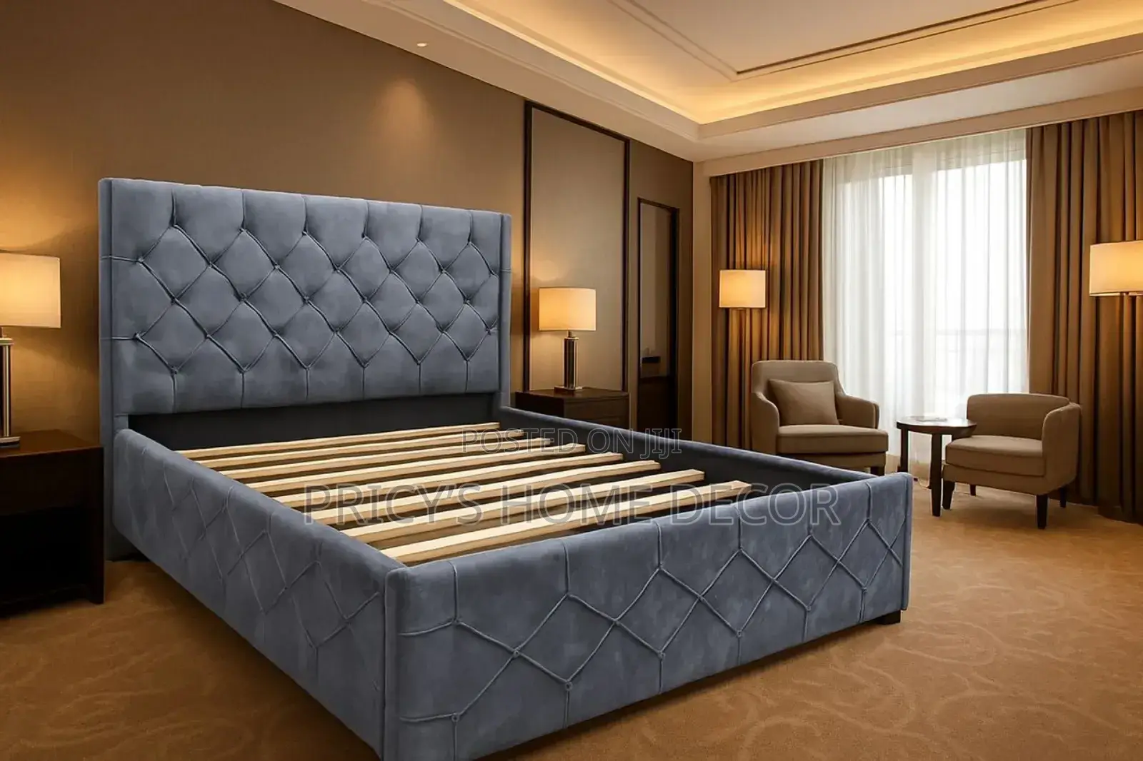 Modern Double Bedframe Available in Different Colors