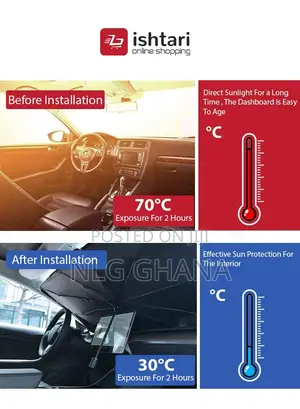 Dashboard Defender Car Windshield Sunshade Folding Umbrella Uv Ghx3761