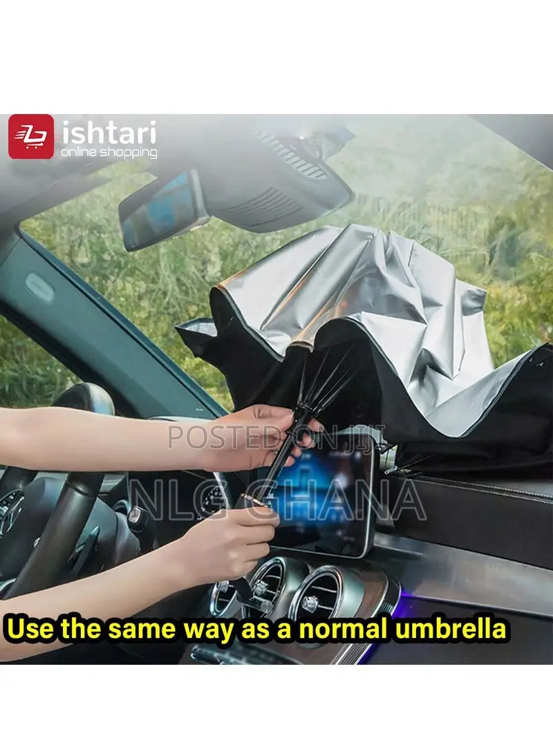 Dashboard Defender Car Windshield Sunshade Folding Umbrella Uv Ghx3761