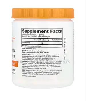 Pure L-Glutamine Powder, (300 G) for Stomach Ulcers and Gastritis