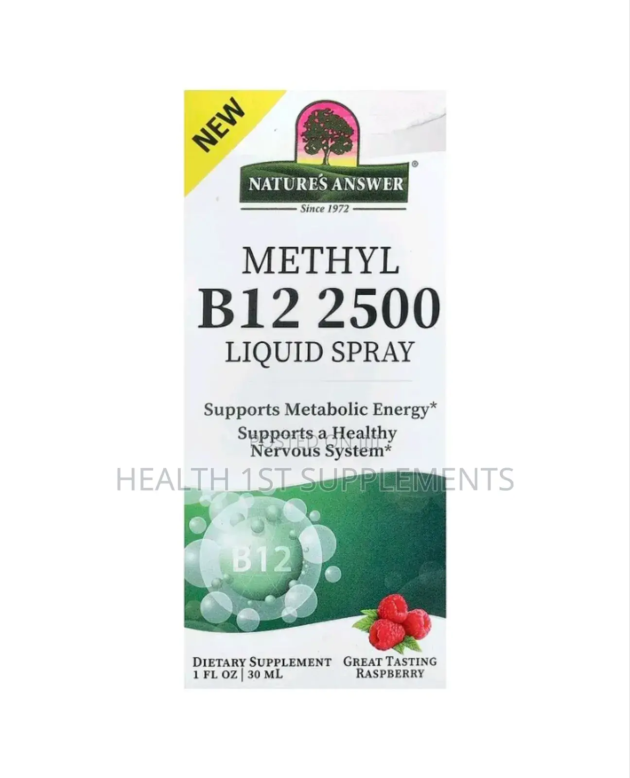 Nature's Answer Methylcobalamin B12 2500 MCG Liquid Spray, 30 Ml