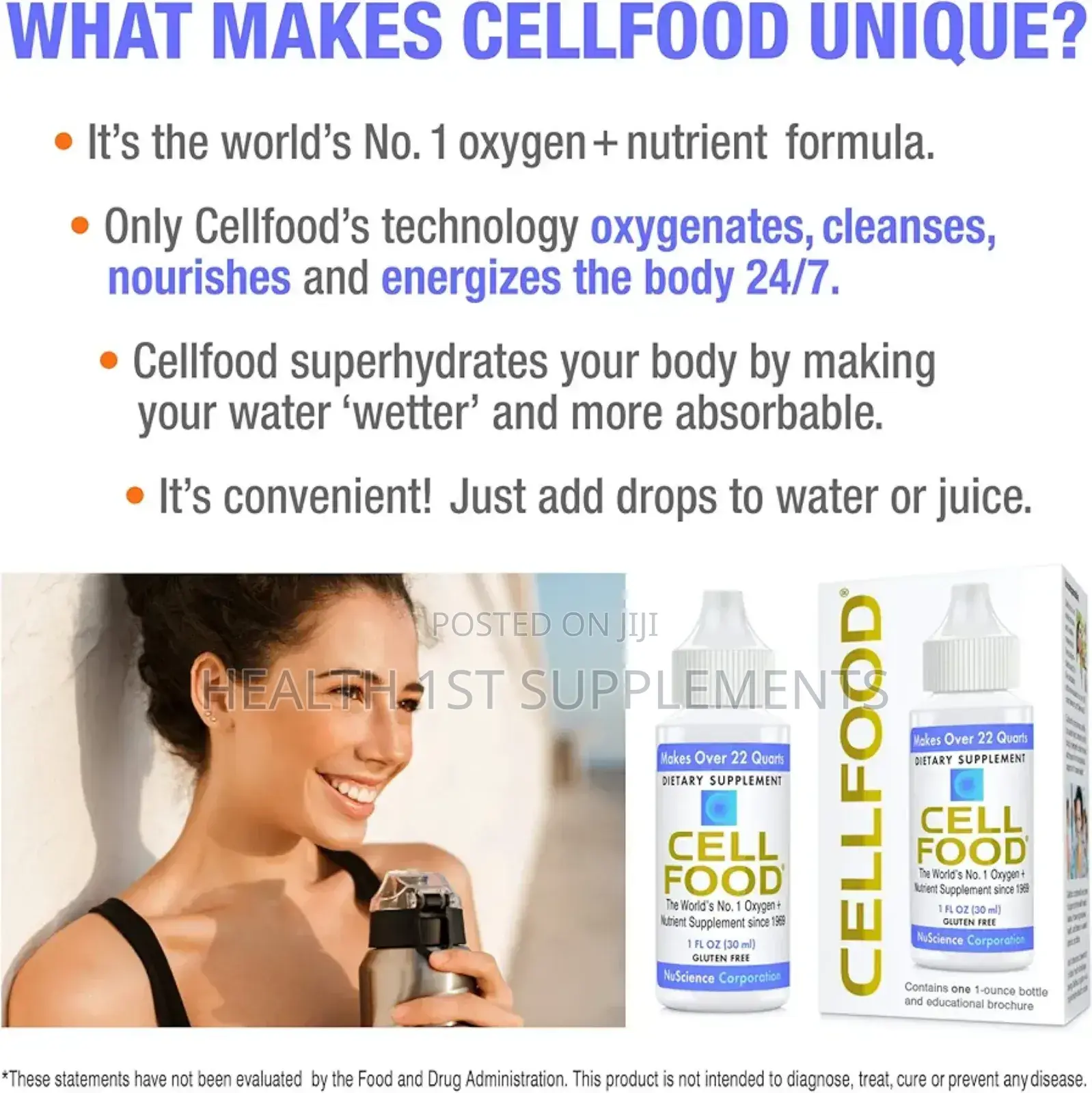 Enjoy Health Again, Disease Away, Cell Food Oxygen + Nutrient Sup 30ml