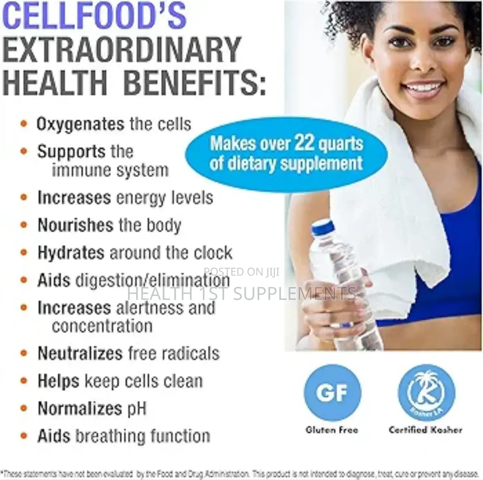 Enjoy Health Again, Disease Away, Cell Food Oxygen + Nutrient Sup 30ml